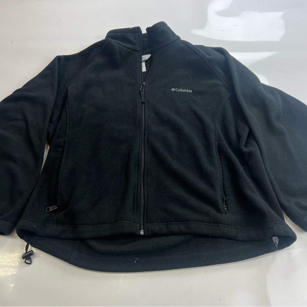 columbia women’s black zip up jacket 1X m129-32 - Picture 1 of 4